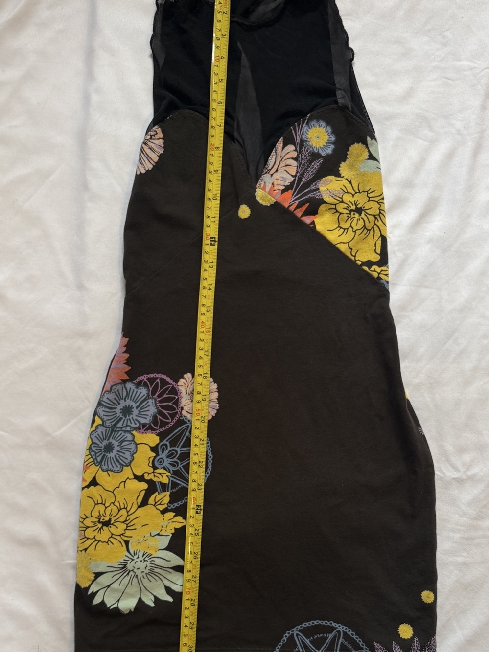 Free People Ikebana Bodycon Mini Dress Black Mesh Sheer Y2K Open Back High Neck - Picture 6 of 9